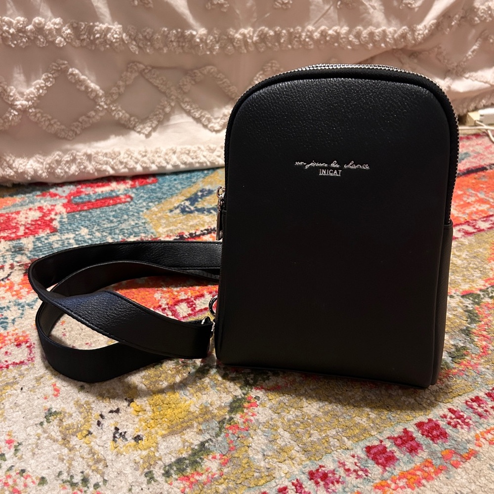 Amazon Anti Theft Black Leather Crossbody Sling Bag - Picture 8 of 15